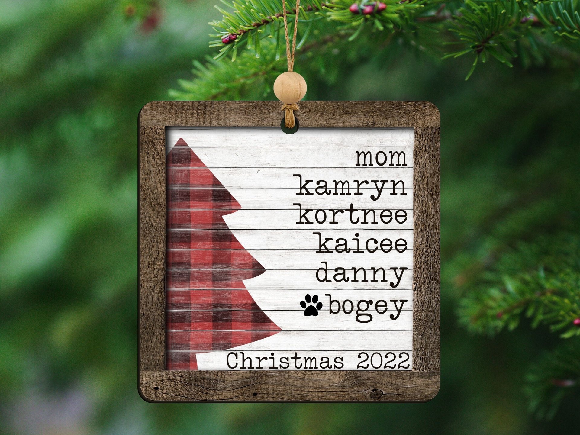 personalized Christmas ornaments family ornament, Christmas gifts for Mom from son, kids name ornaments, grandma gift from granddaughter
