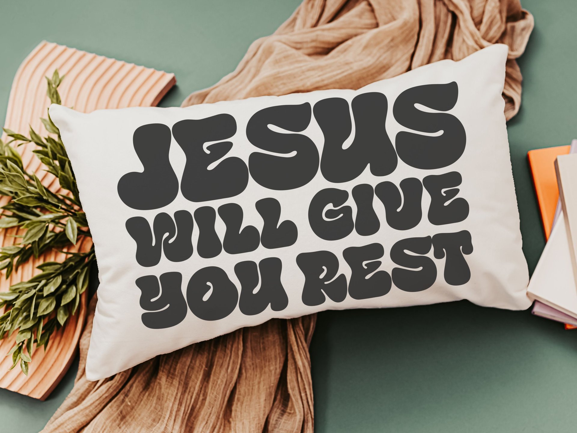 Matthew 11 28 scripture throw pillows for couch, encouragement gift for women, Bible verse lumbar pillow cover 12x20, Christian gifts for