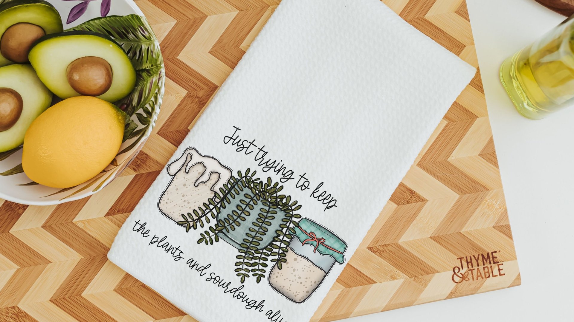 personalized made with love baking kitchen towels for bridal shower, wild flour enthusiast sourdough kitchen decor, baker gifts for her