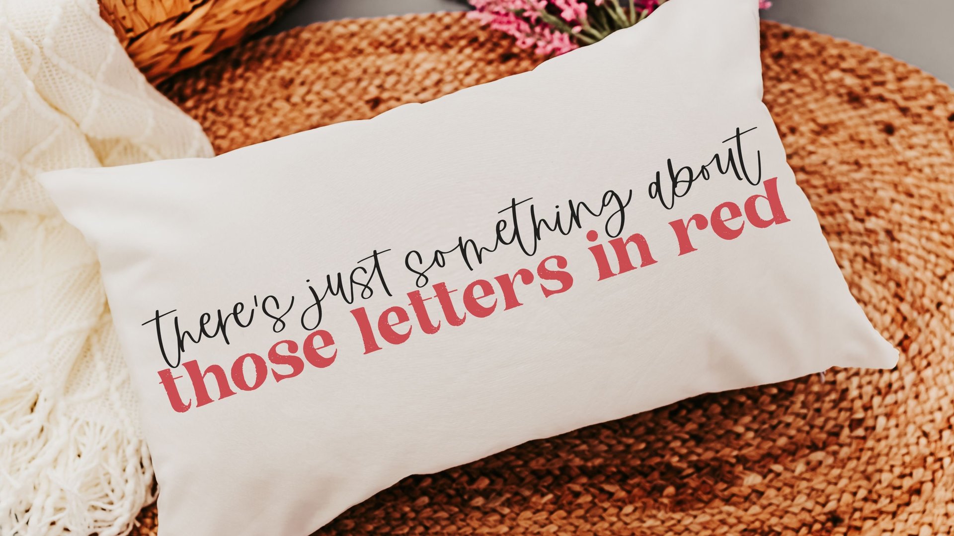 red letter Bible verse lumbar throw pillows for couch religious decorative pillows for sofa, best gifts for her, Christian decor for bedroom