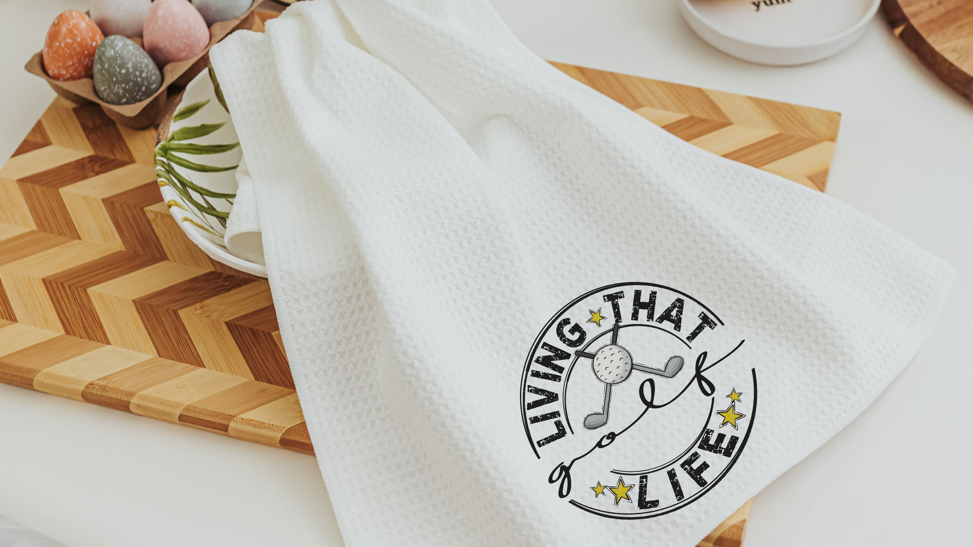 living that sports mom life golf kitchen towels fun golf towels for women, golf gifts for her, lady golfer gifts, golf hand towel, Mothers