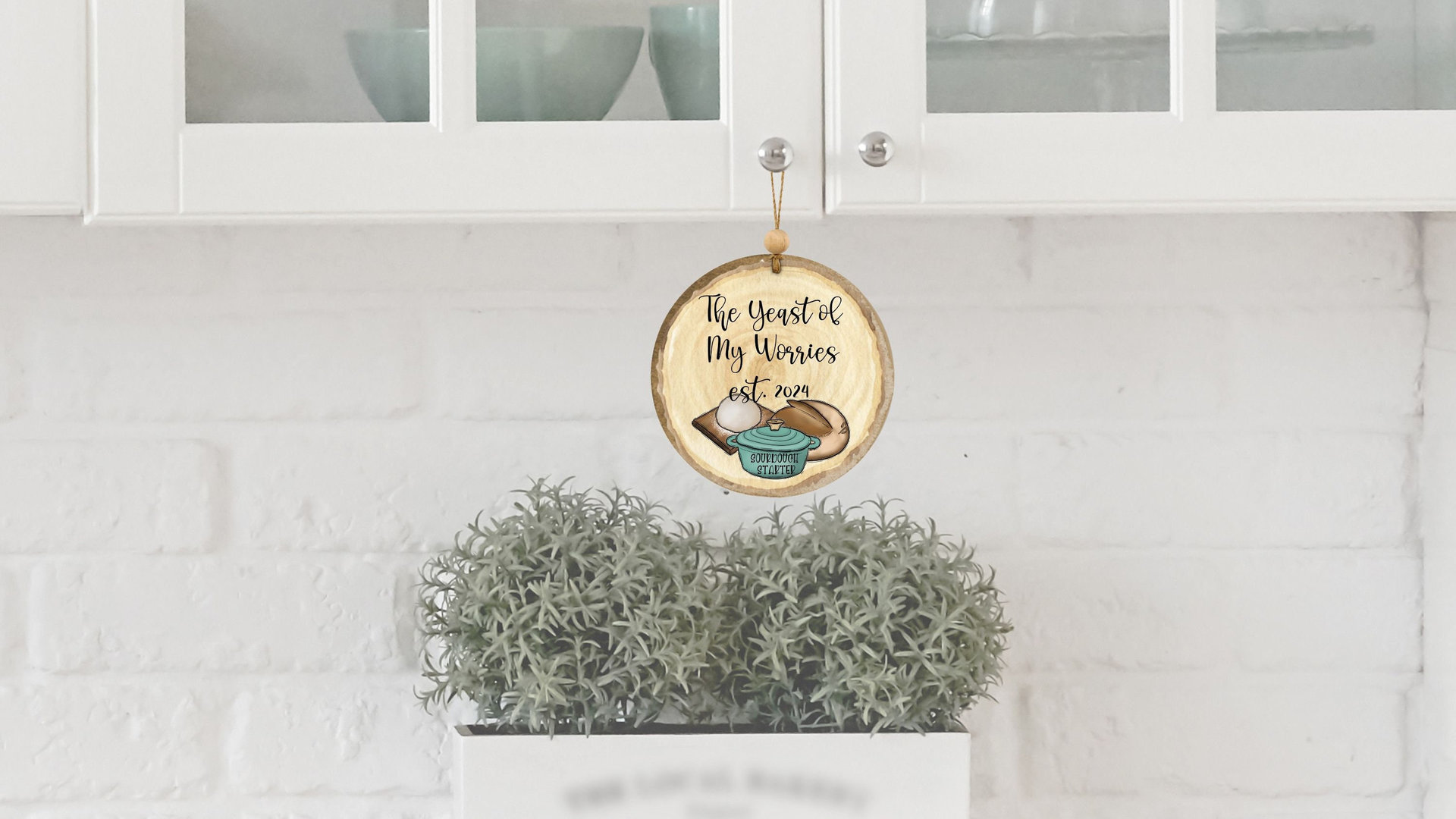 personalized funny sourdough names sourdough ornament, custom sourdough mama kitchen gift, baking accessories for Mom, sourdough starter