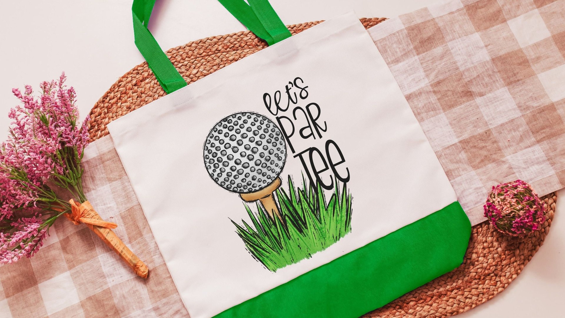 lets par tee golf tote bag for women, funny golf gifts for her, golf mom Mothers Day gifts for golfers, lady golfer gifts, reusable shopping
