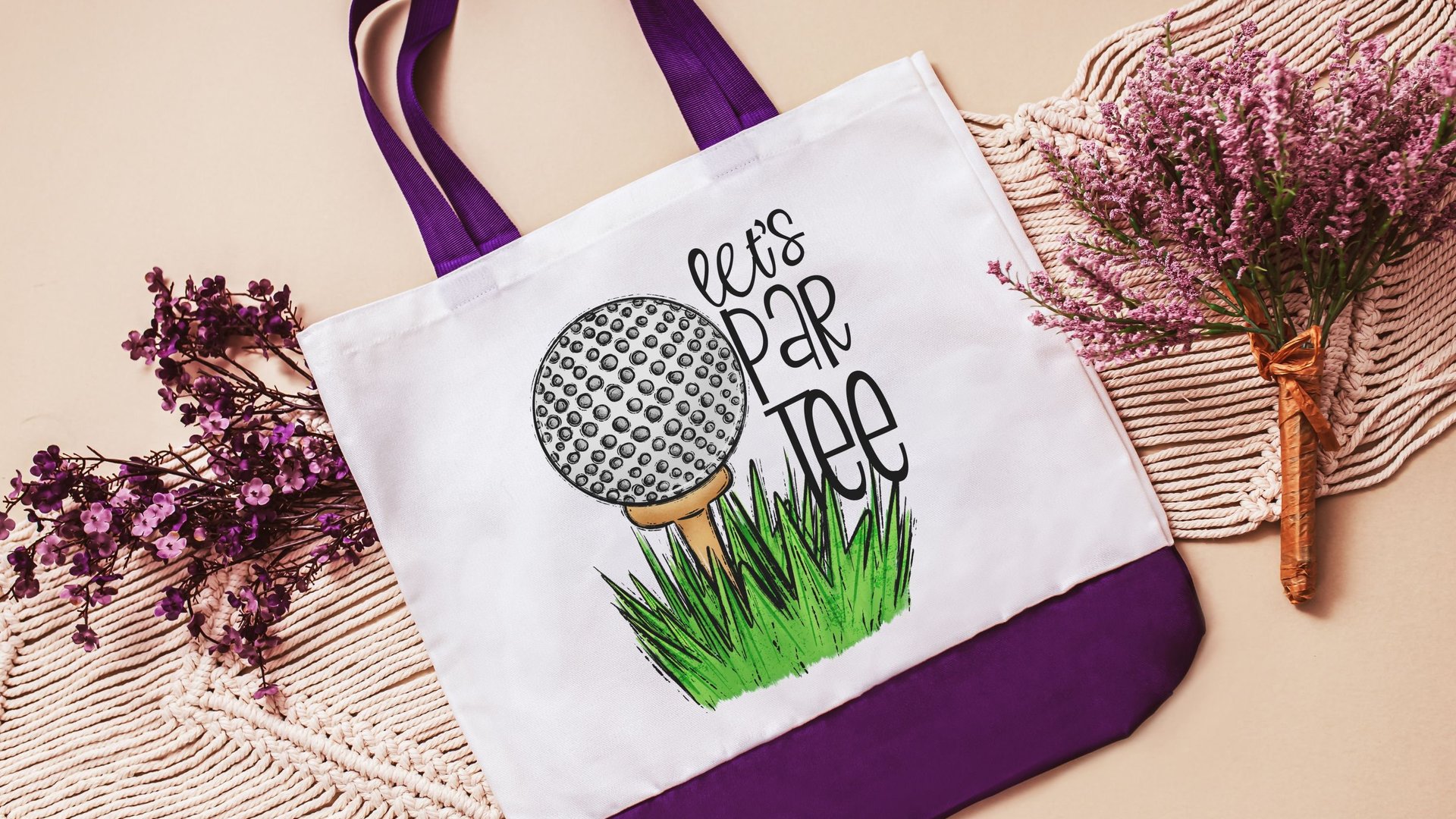 lets par tee golf tote bag for women, funny golf gifts for her, golf mom Mothers Day gifts for golfers, lady golfer gifts, reusable shopping