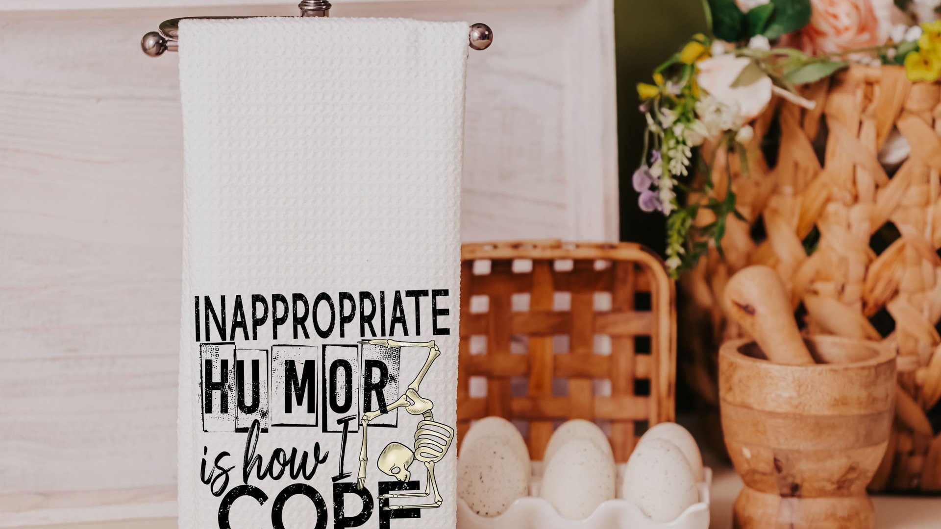 inappropriate kitchen towels funny kitchen decor, dark humor gag gifts for men, sassy kitchen dish towels, sarcastic gifts for friends, best
