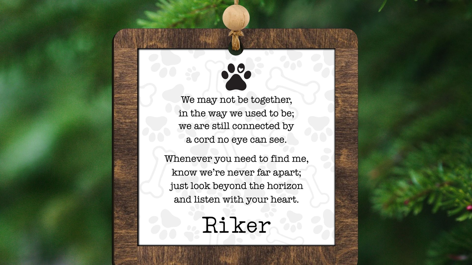 personalized in memory of dog ornament memorial gift for dog lover, sympathy gifts for loss of dog ornament wood, grief gift dog remembrance