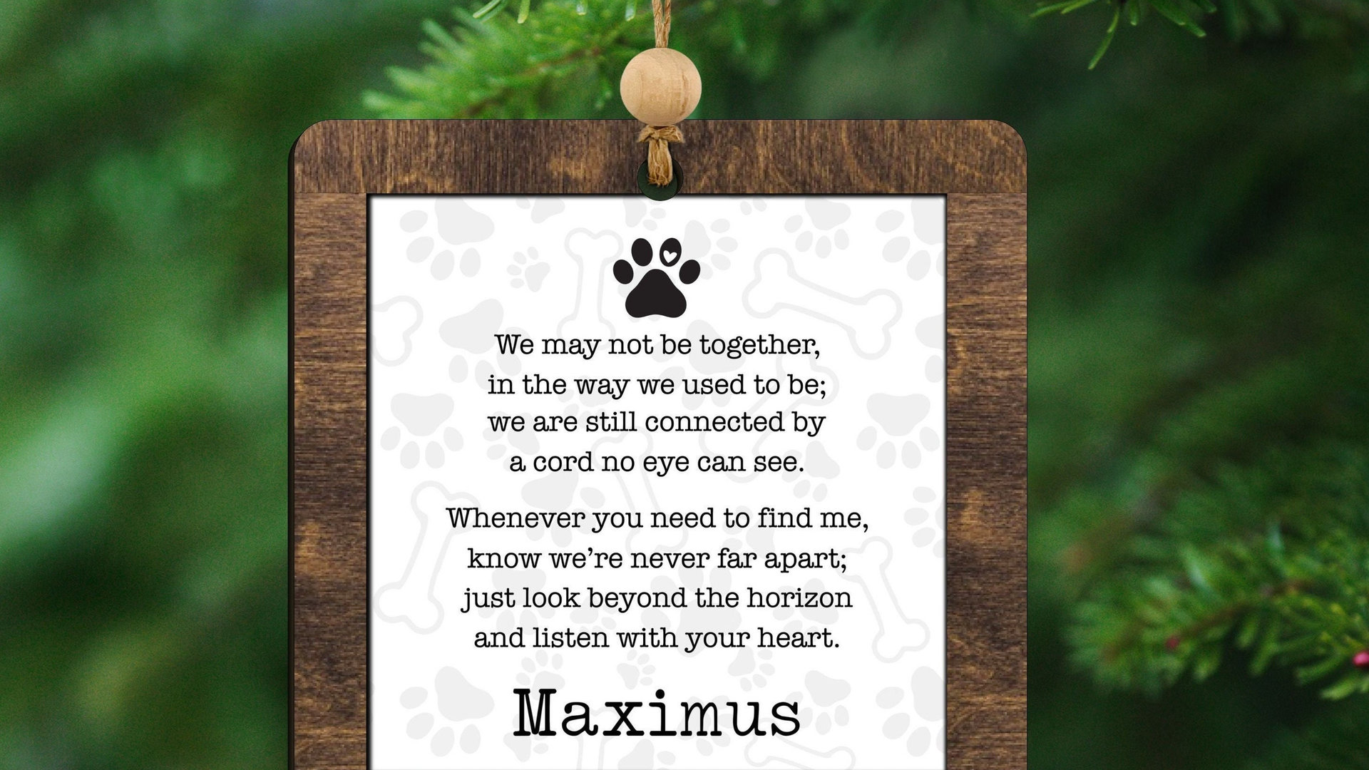 personalized in memory of dog ornament memorial gift for dog lover, sympathy gifts for loss of dog ornament wood, grief gift dog remembrance