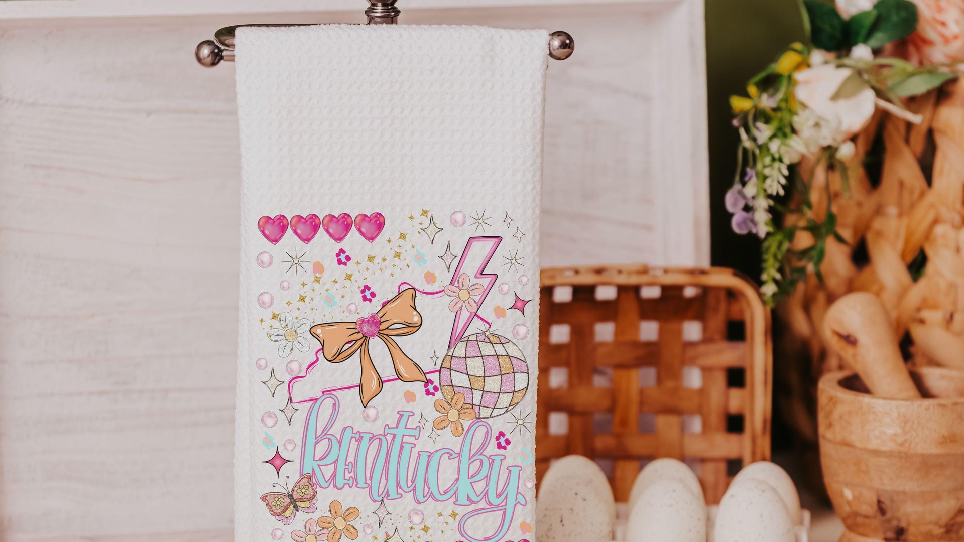 Kentucky throw pillow & towel 