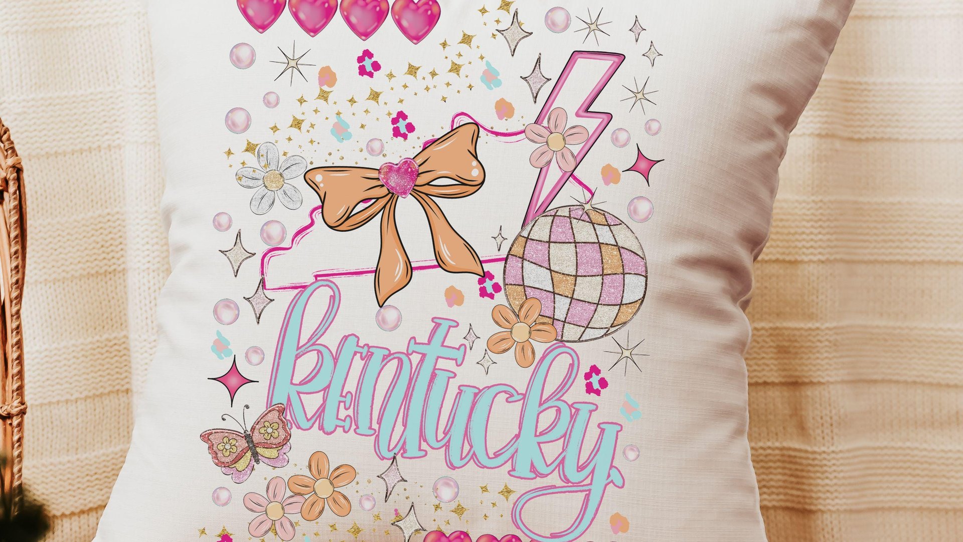 Kentucky throw pillow & towel 