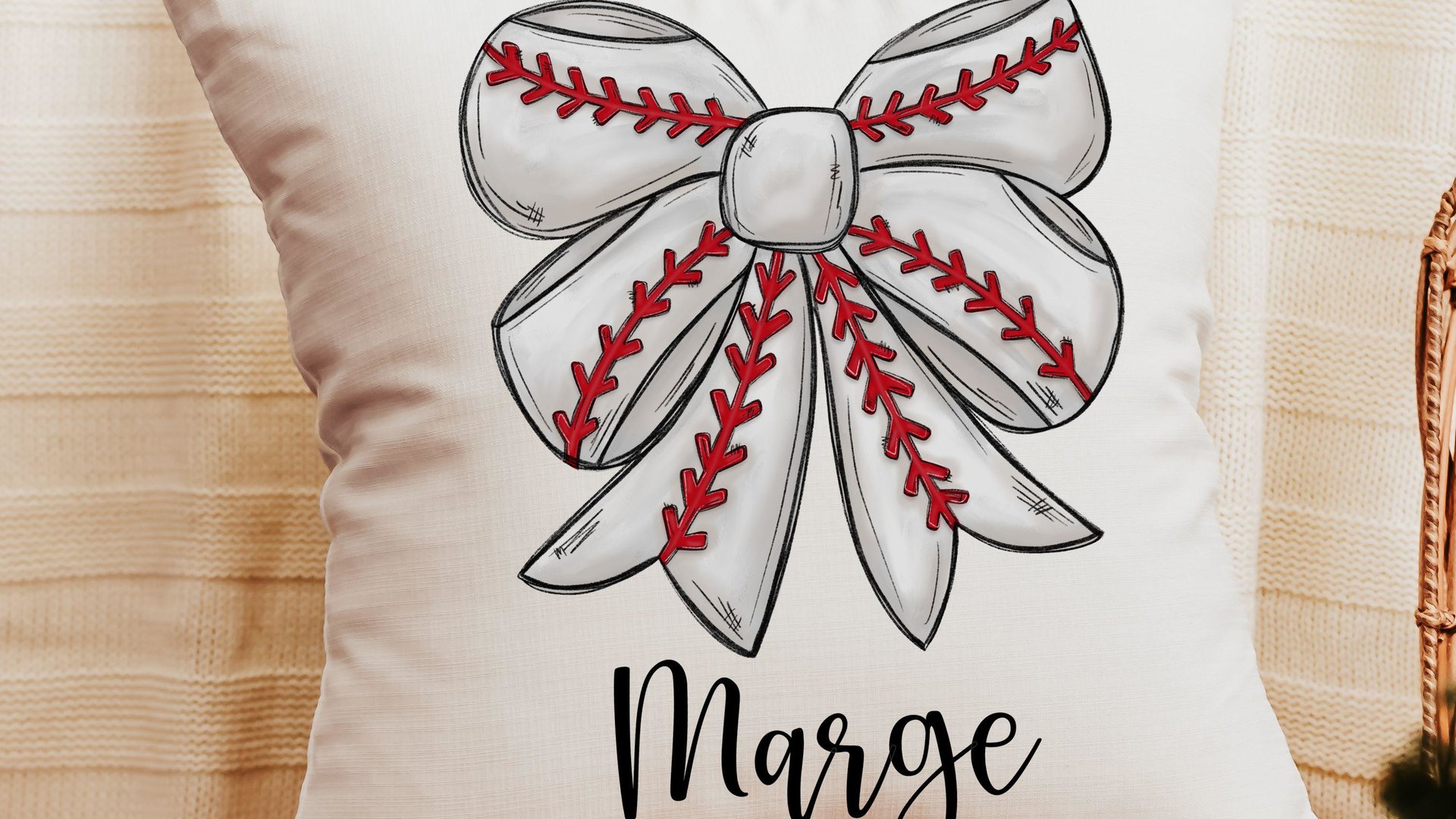 personalized baseball coquette kitchen towels with name, girly baseball bathroom decor, baseball mom gifts, baseball sister rally towel