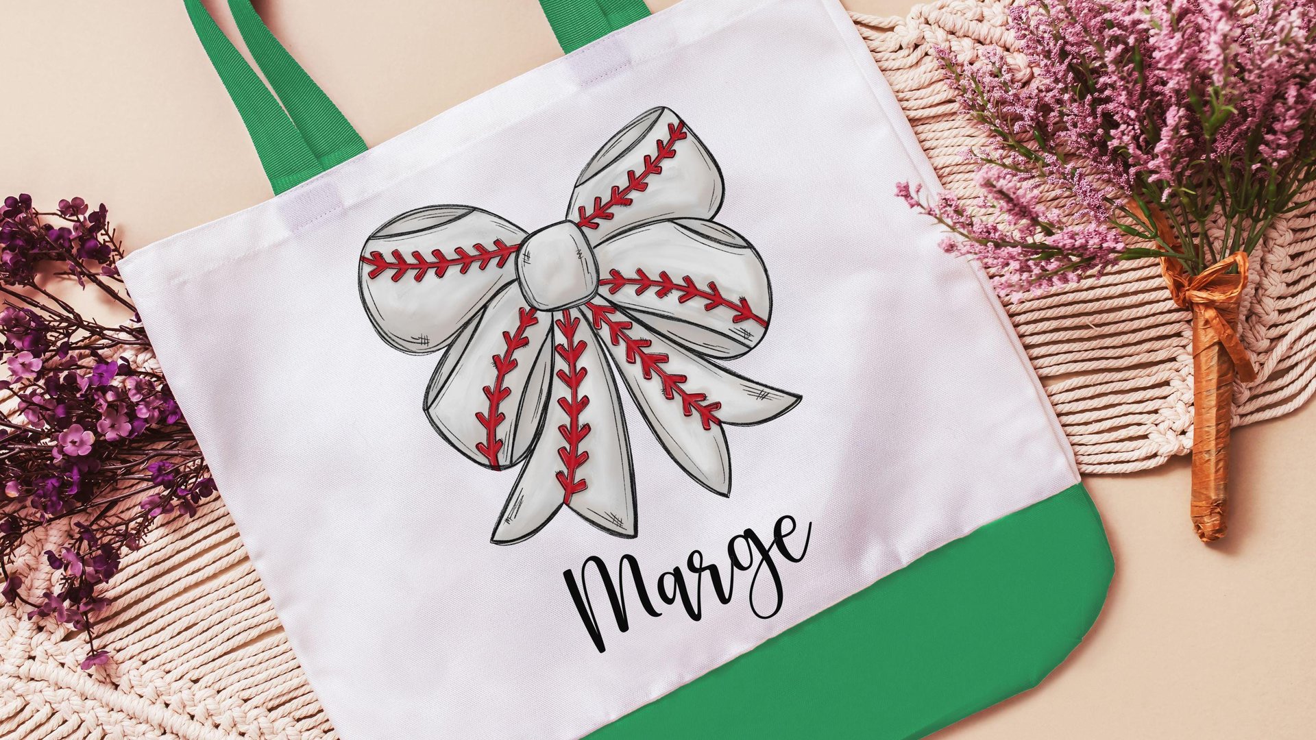 personalized baseball coquette tote bag best seller, baseball mom gifts, cute baseball tote bag with name, baseball girlfriend gear, senior