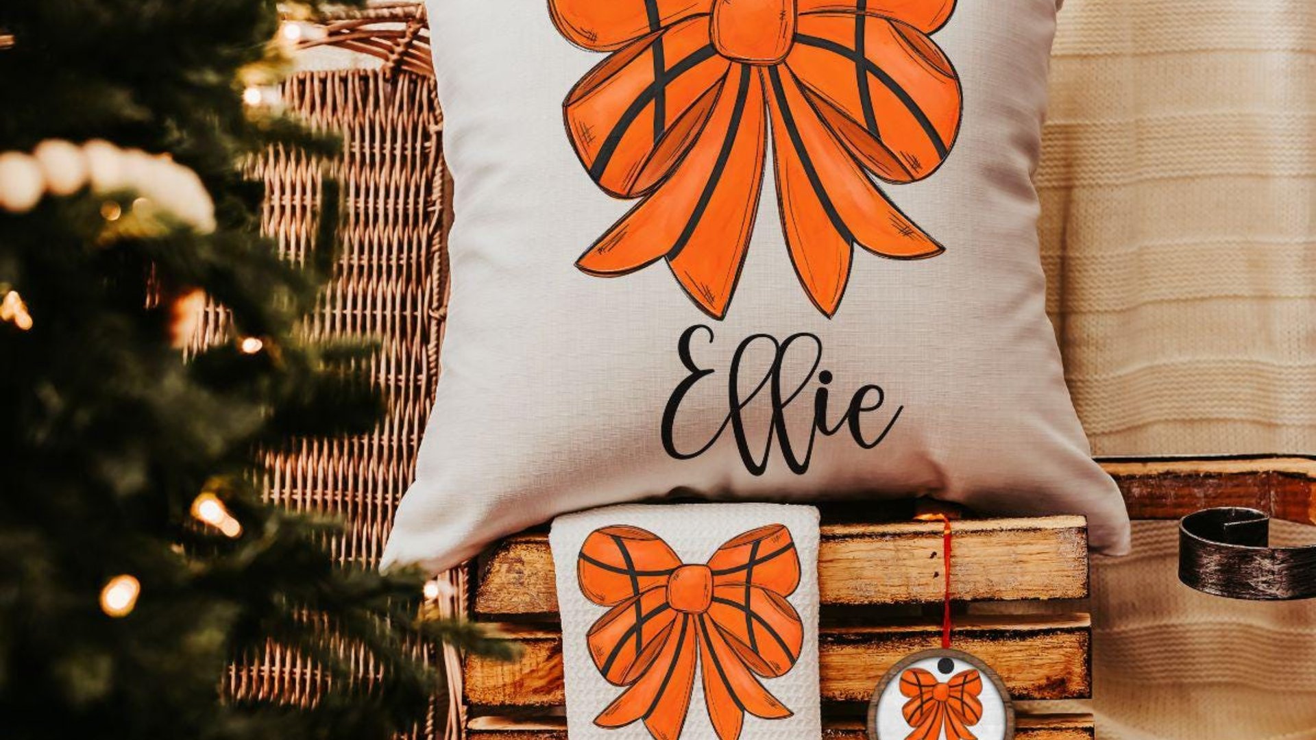 personalized basketball coquette throw pillows for dorm, cute basketball senior night gifts for girls, rally towel with name, basketball car