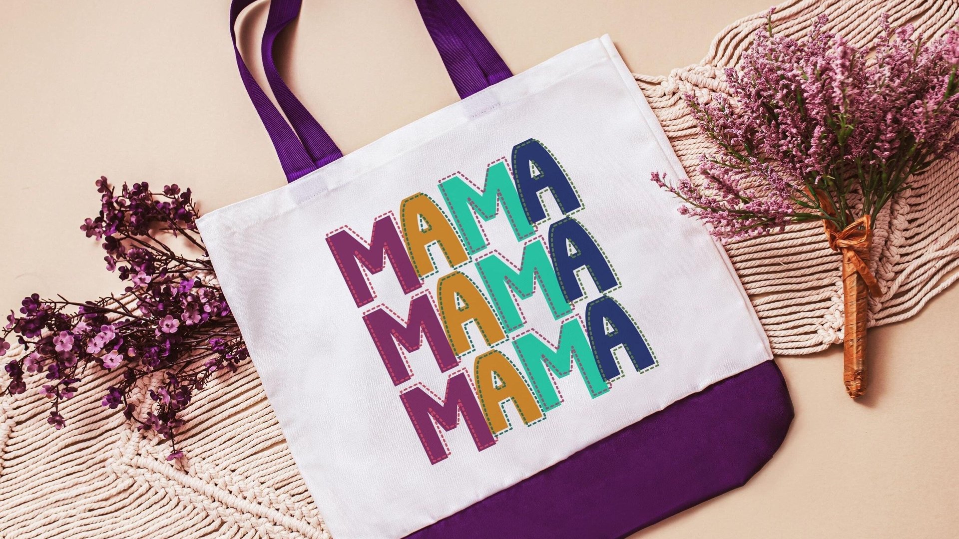 mama mama mama tote bags for moms, cute Mothers day gifts for first time moms, Mothering Sunday gifts, eco friendly tote bags for gift, best