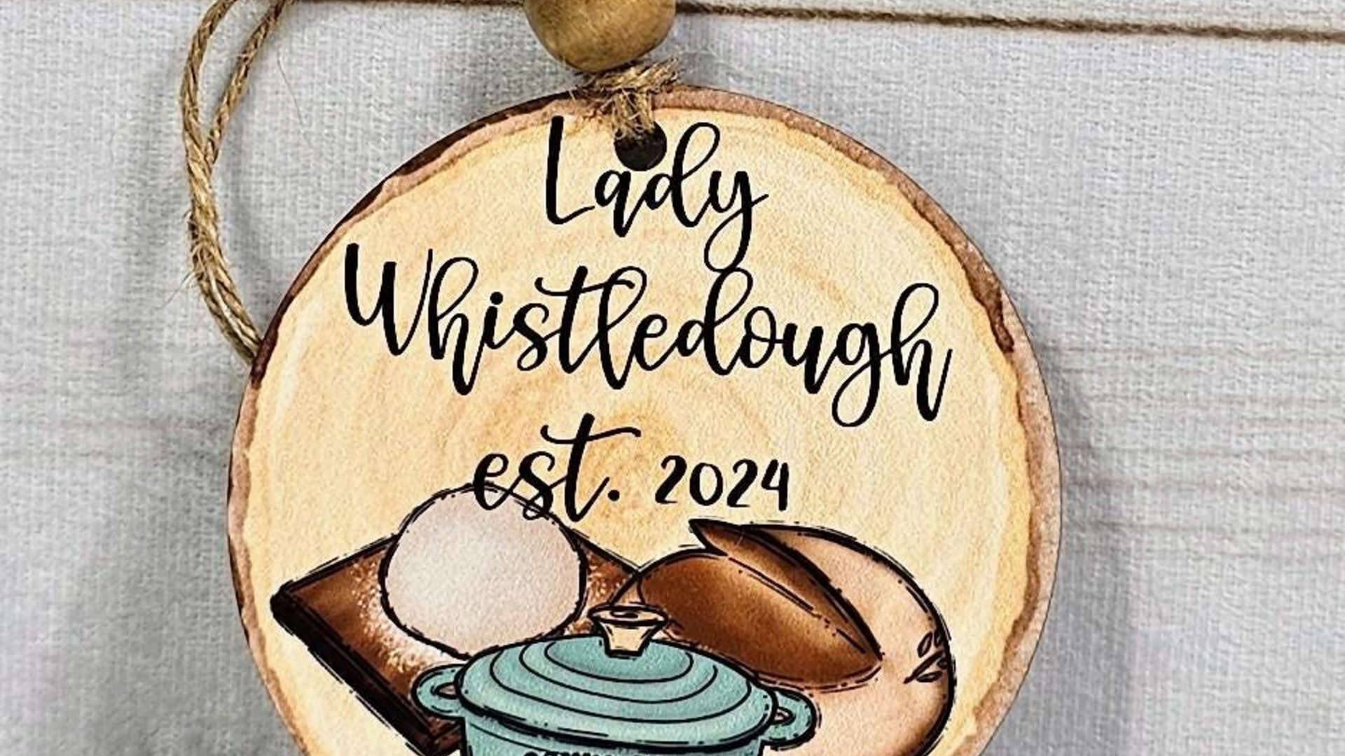 personalized made with love from the kitchen sourdough ornaments, baking gifts for Mom, cute Mothers day gifts for daughter in law, rear