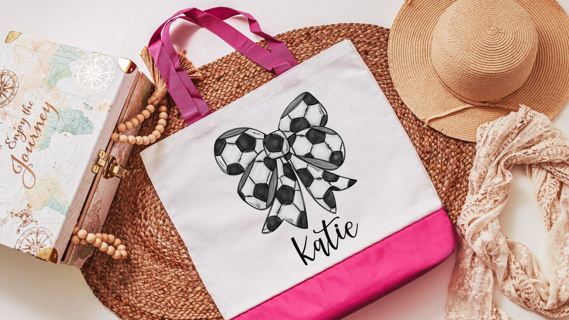 personalized soccer tote bag with name, 2026 high school graduation gifts for girls, 2026 senior night soccer gifts for teen girls, end of