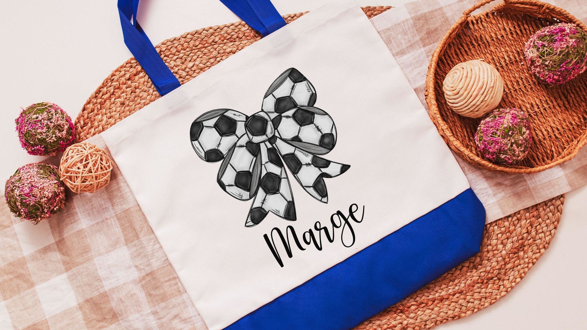 personalized soccer tote bag with name, 2026 high school graduation gifts for girls, 2026 senior night soccer gifts for teen girls, end of