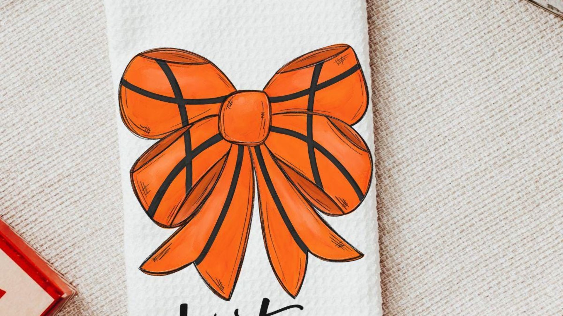 personalized basketball coquette Christmas ornament with name, girly basketball car charms rear view mirror accessories cute basketball gift