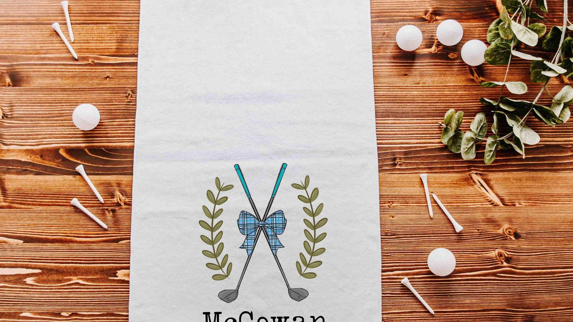 personalized golf coquette golf towels with grommet, girly golf bag accessories ladies golf ball towel, plaid golf ball towel, golf mom gift