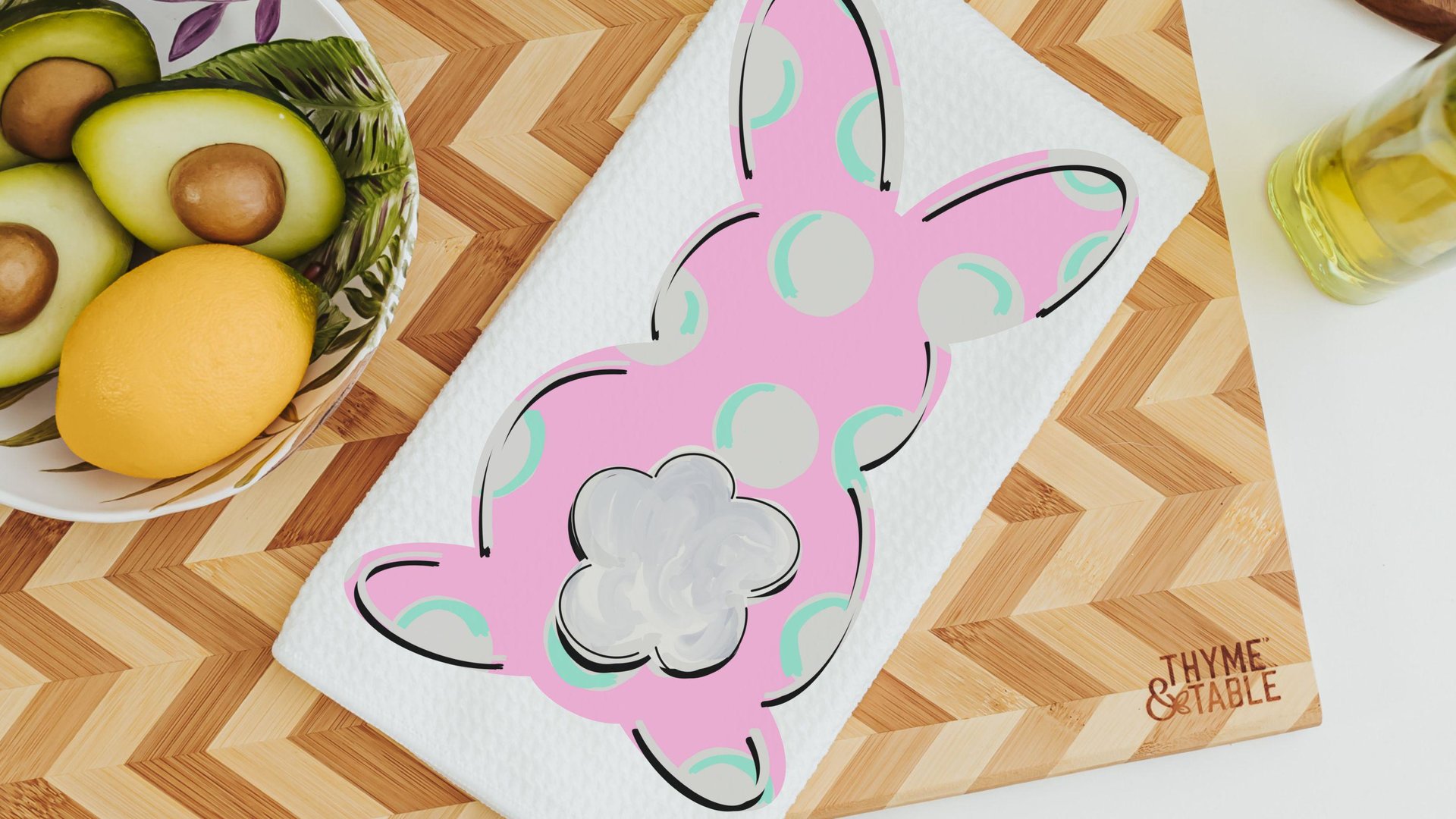 pink Easter bunny hand towels for bathroom blue Easter rabbit kitchen towels for decor, Easter basket stuffers for adults, Easter kitchen