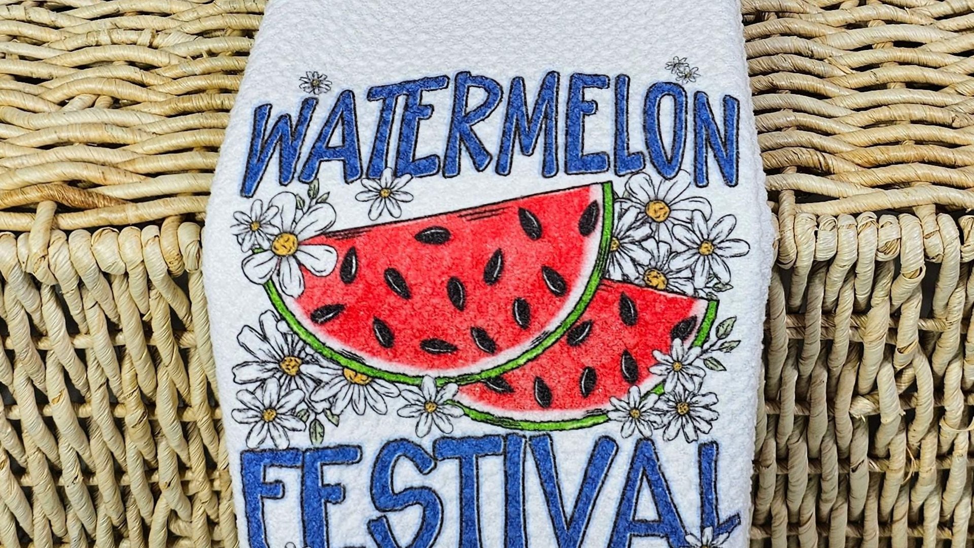 watermelon festival watermelon kitchen towels for summer hand towels for bathroom, fruit kitchen decor, Florida watermelon Florida gifts for