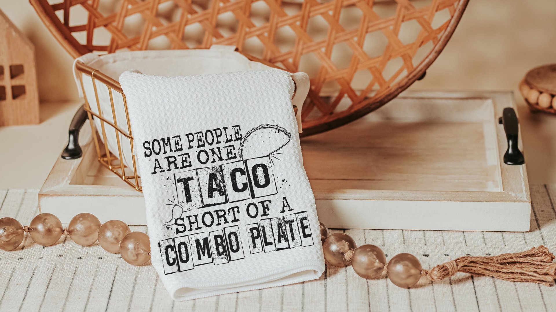 people are stupid taco kitchen towels, taco gifts, bestie birthday gifts for her, funny kitchen dish towels, snarky kitchen decor, fiesta