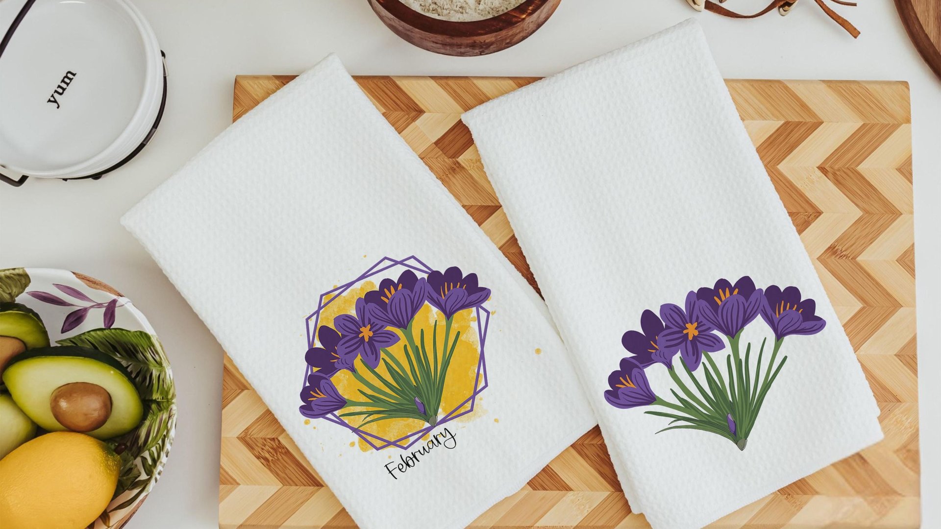 custom purple violet throw pillow for sofa, February birth flower gift for Mom, violet flower themed gift, floral kitchen towels, best gifts