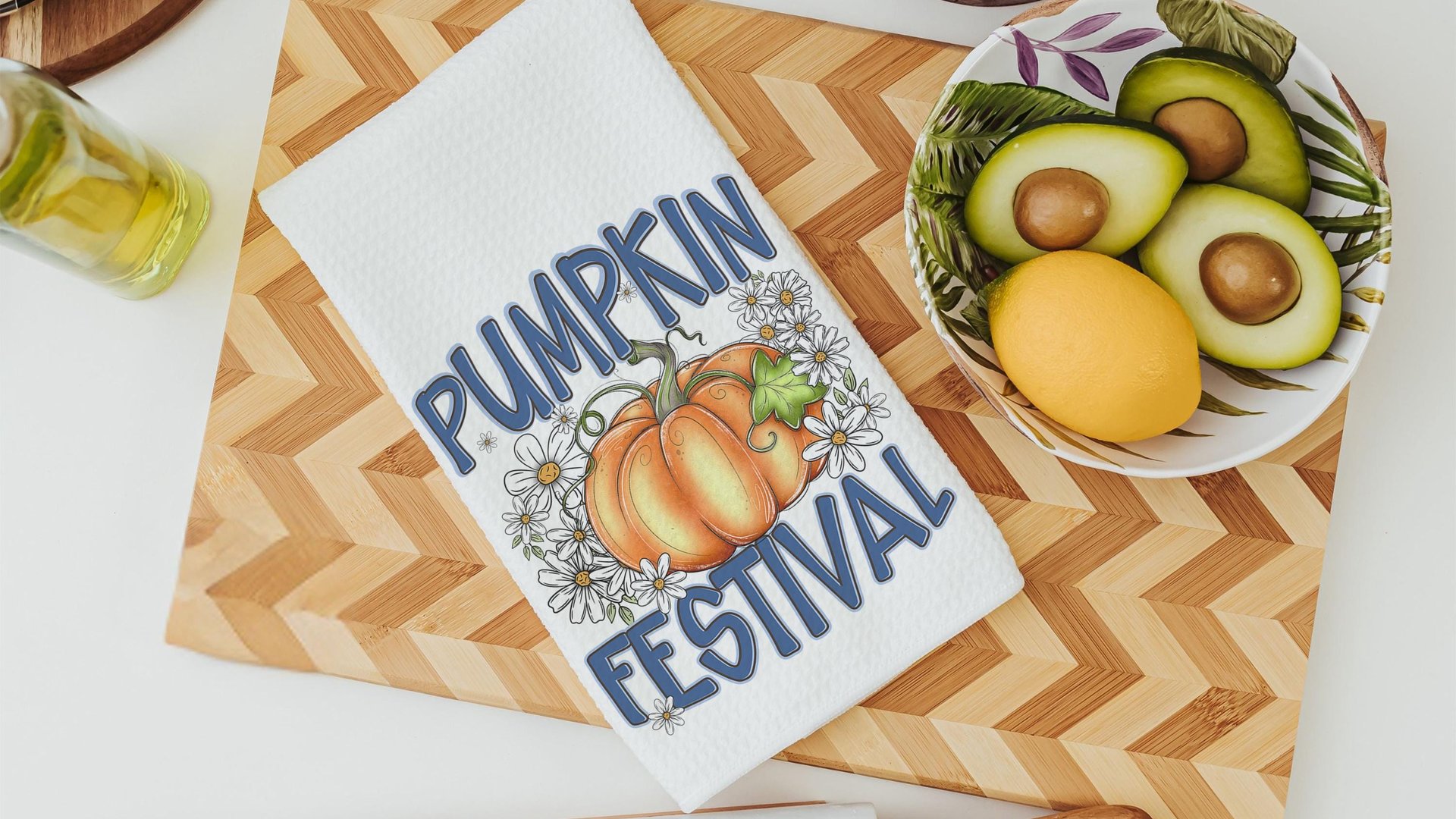 pumpkin festival fall kitchen towel for mom, gardening gifts for women, pumpkin kitchen decor, pumpkin patch autumn hand towels for bathroom