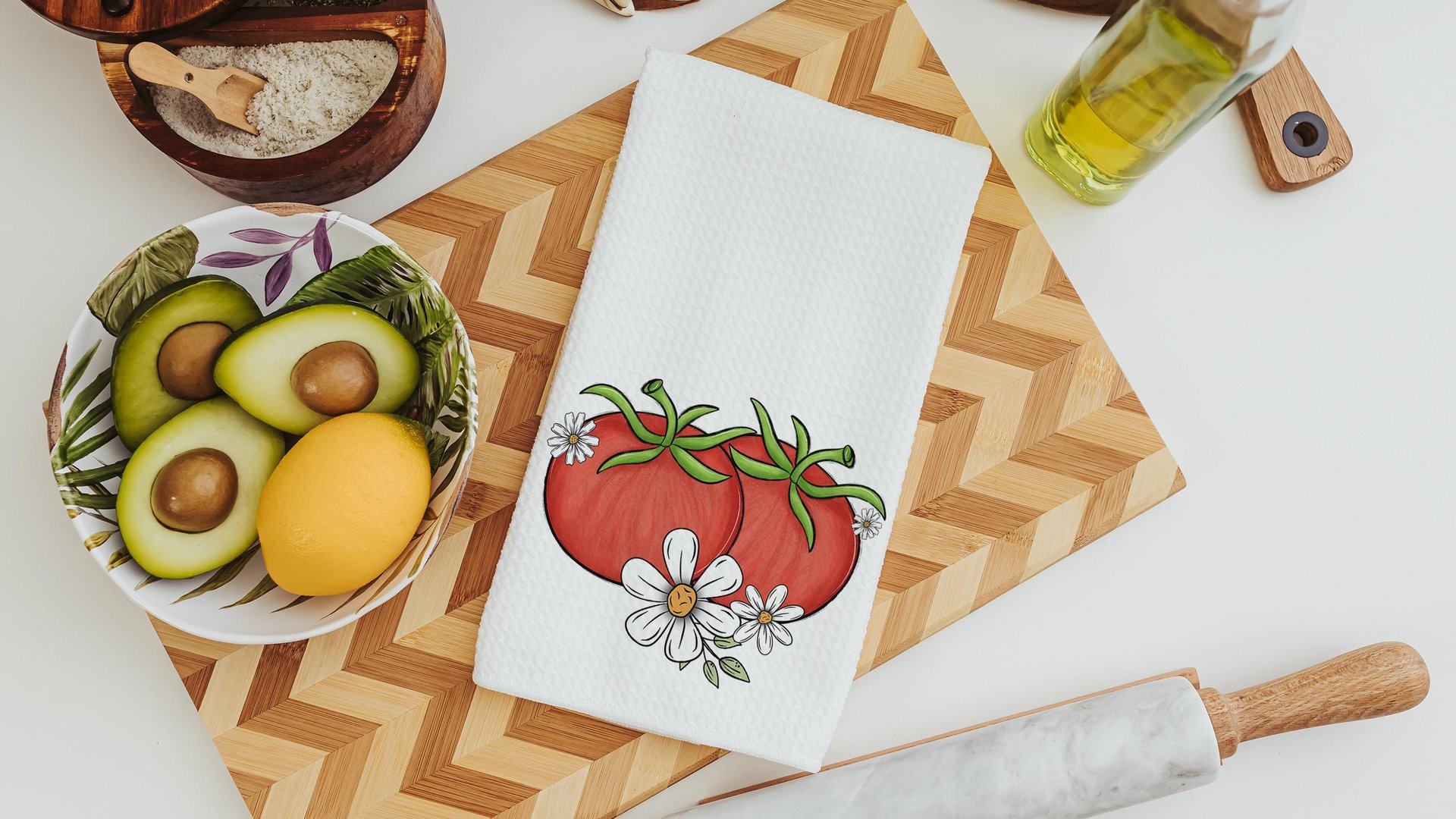 tomato festival tomato kitchen towels for mom, gardening gifts for women, tomato girl summer kitchen decor, cute hand towels guest bath