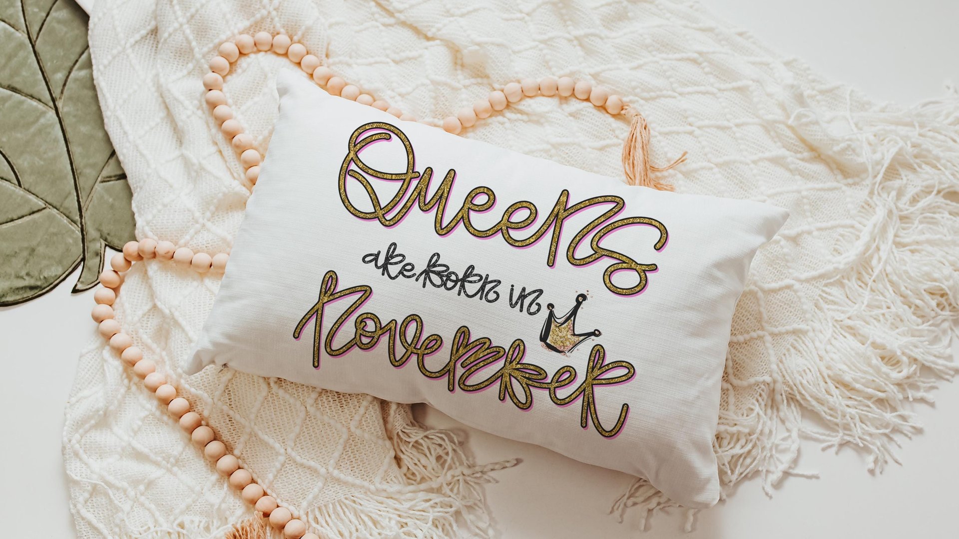 queens are born in November whimsical throw pillows for bed, quirky lumbar pillow for recliner, November birthday gifts for her, Scorpio