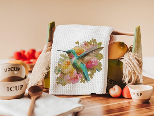 Watercolor Hummingbird Throw Pillow