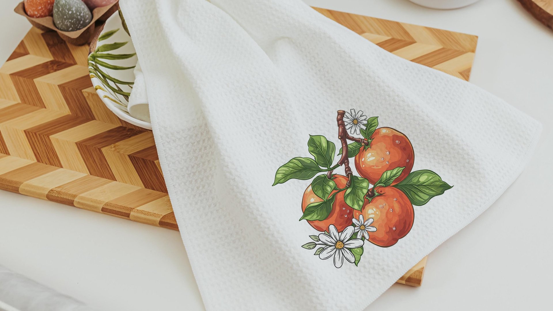 persimmon festival fruit kitchen towels for summer hand towels for bathroom, persimmon decor, Indiana gifts, persimmon botanical kitchen