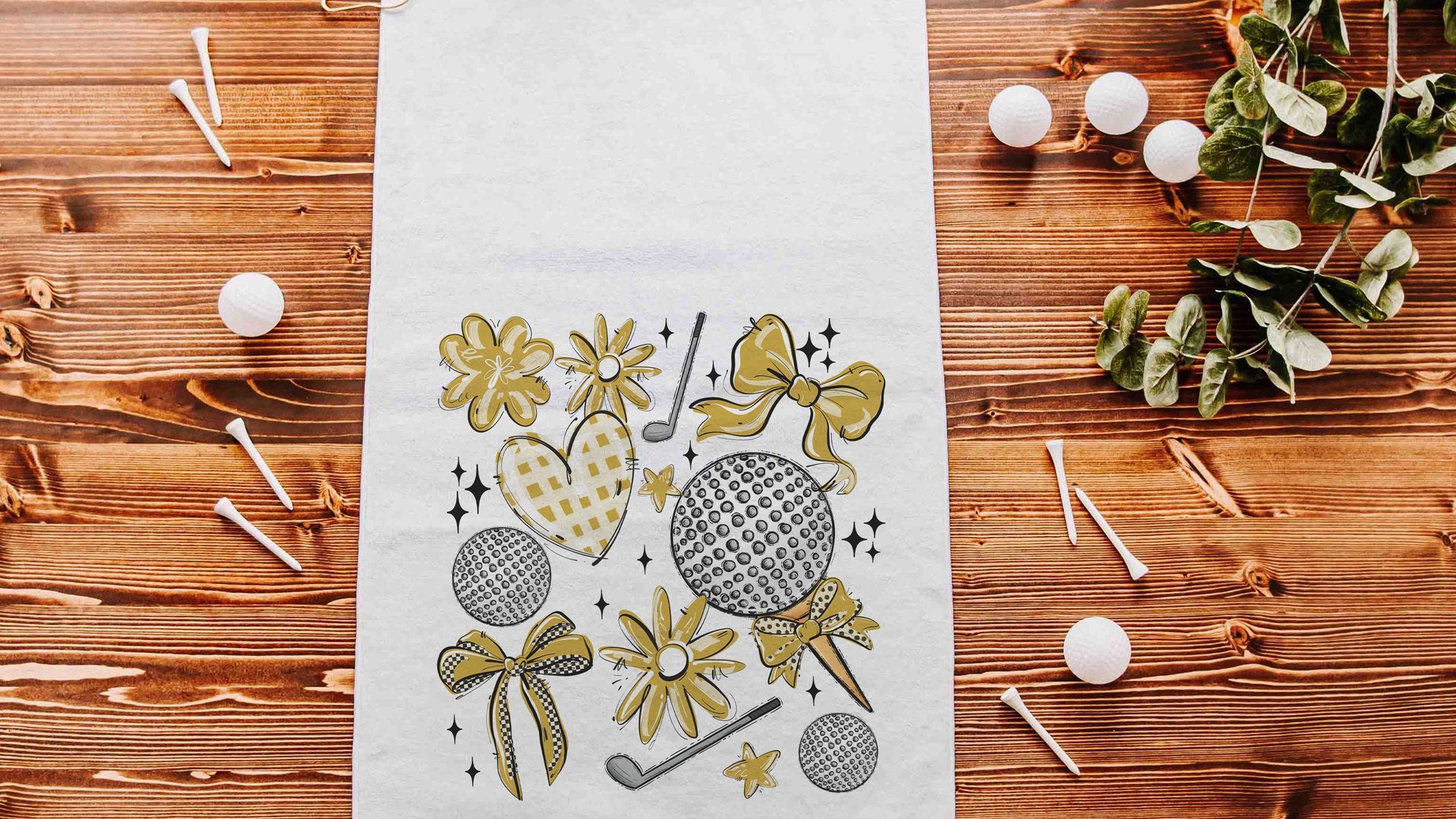 golf coquette golf towels with hook, butter yellow school spirit golf team for women, cute golf gadgets, lady golfer gifts, best golf items