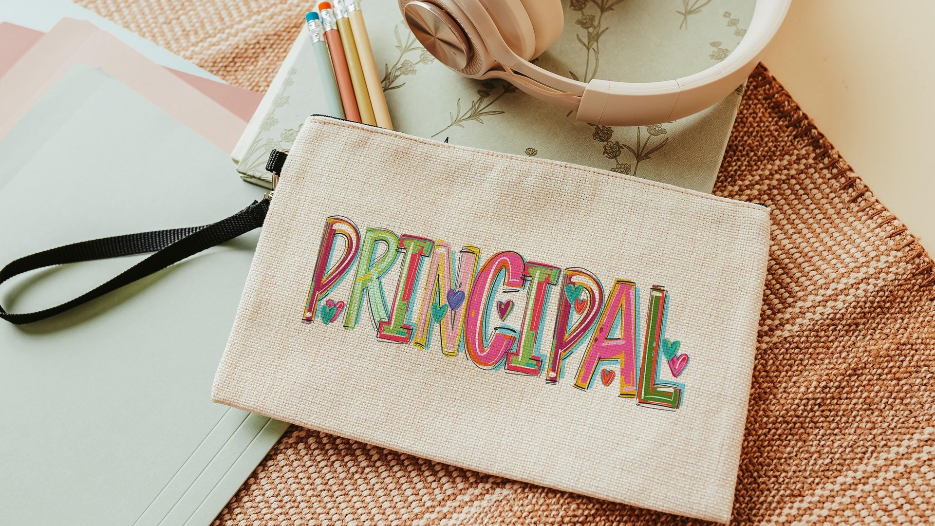 back to school pencil pouch with zipper, preschool teacher gifts for women, first day of school gifts for teachers, pre k school supplies