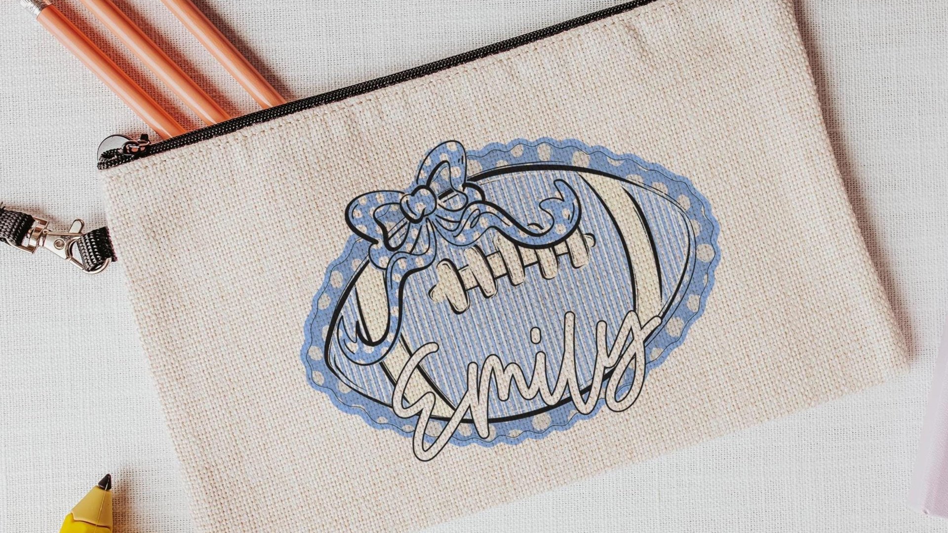 personalized cheer makeup bag for teens, gold school spirit items, stocking stuffers for teenage girls Christmas gifts for cheerleaders