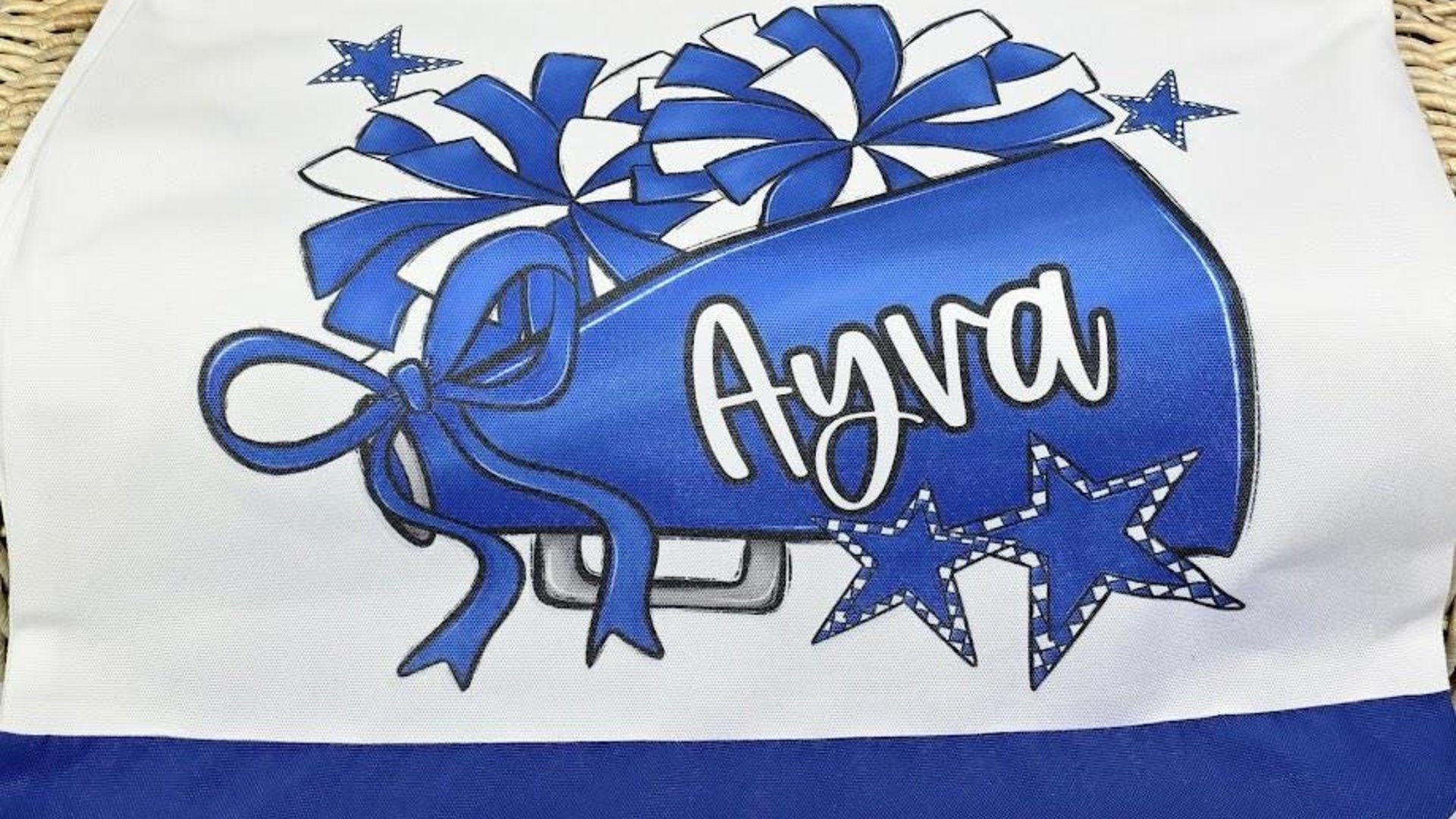 personalized cheer tote bag with name, yellow school spirit cheerleading gifts for girls, Christmas gifts for cheerleaders stocking stuffers