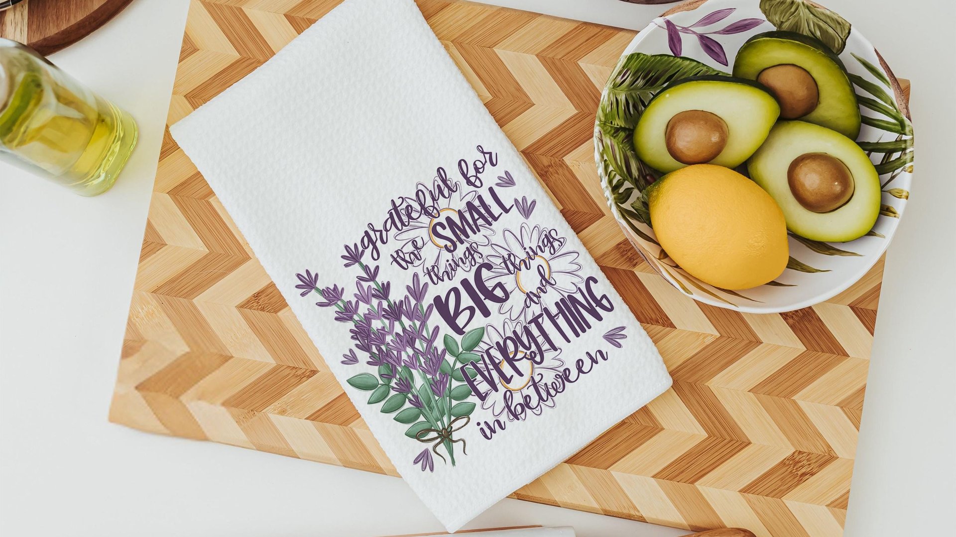 grateful for the small things decorative pillows for bedroom, gratitude gift for friend, lavender flowers throw pillow covers 18 x 18, best