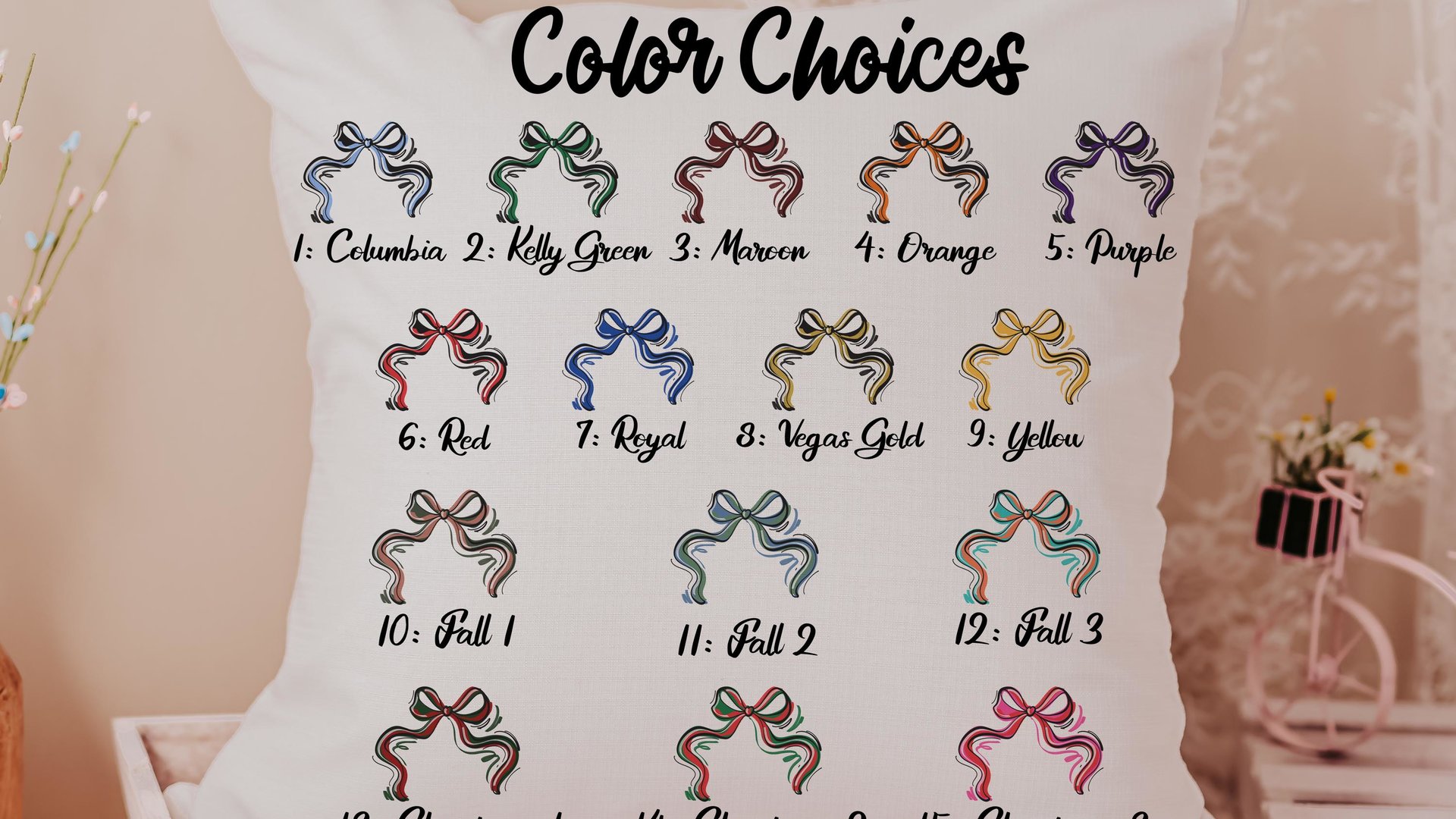 personalized Christmas coquette throw pillow with name on it, cherry red Christmas decorative pillows for bedroom, secret Santa gifts for