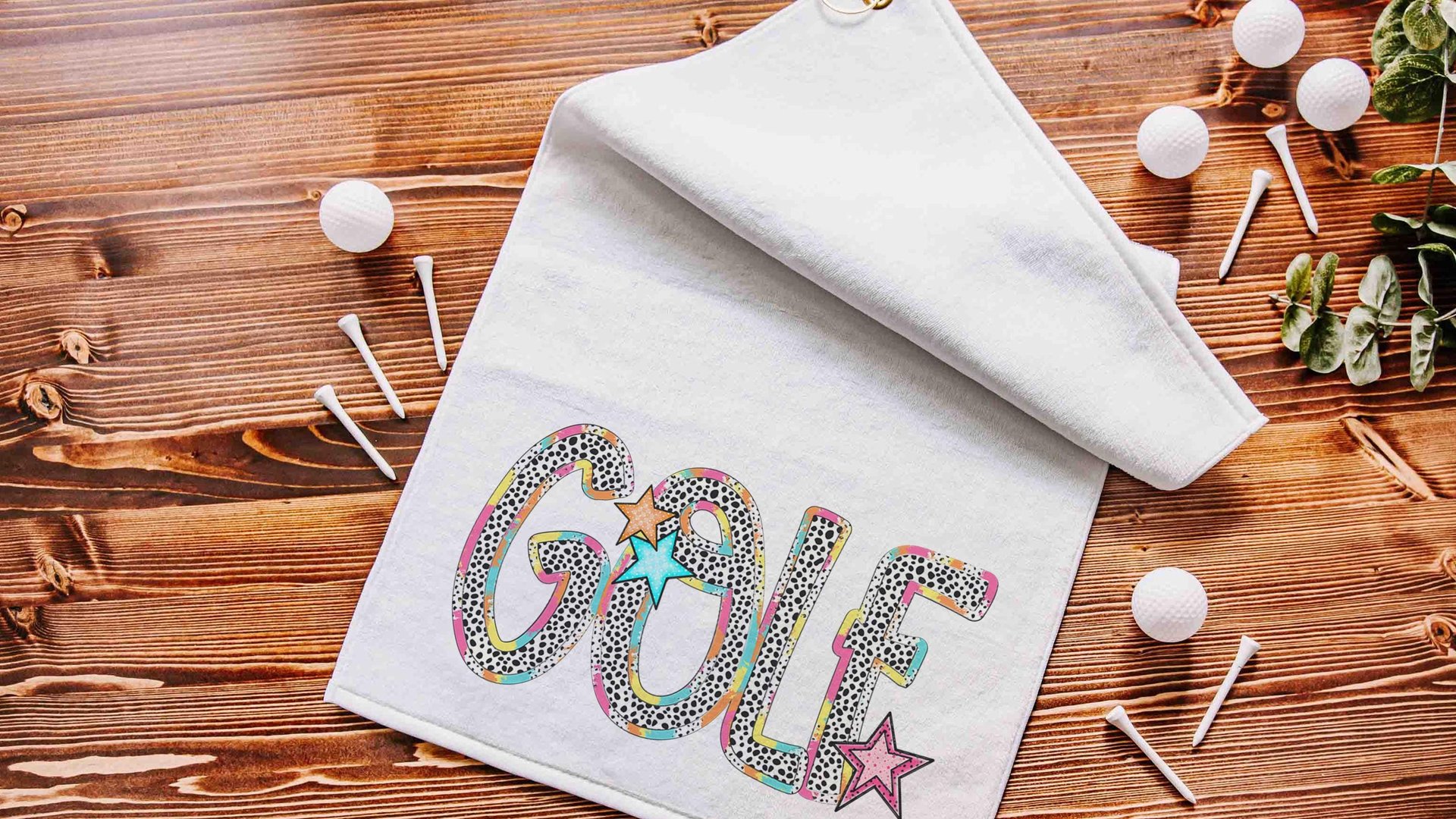 colorful golf towels for women, golf mom gifts, golf bag towel, trendy golf Christmas gifts for golfers, cute golf stocking stuffers for her