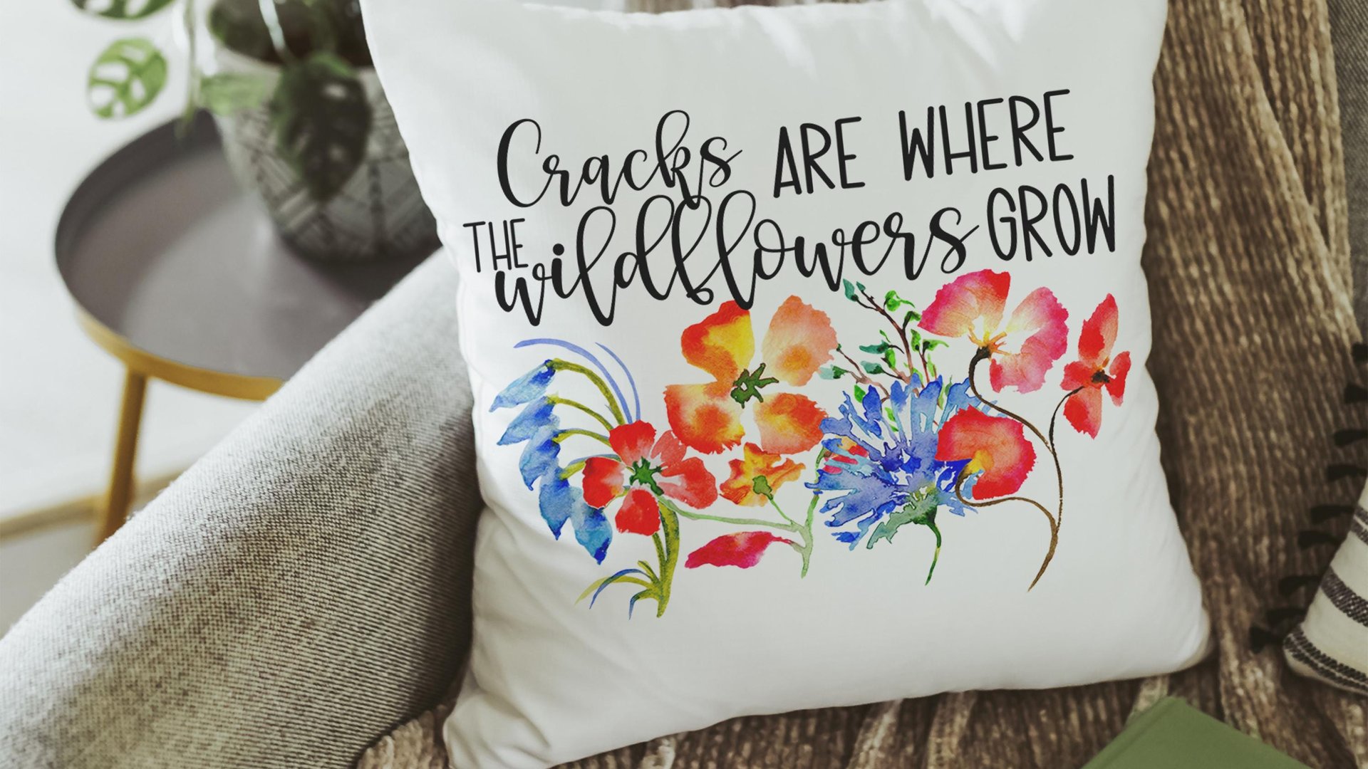 where the wildflowers grow lumbar throw pillows for couch red poppy decorative pillows for girls, cute housewarming gifts for daughter, blue