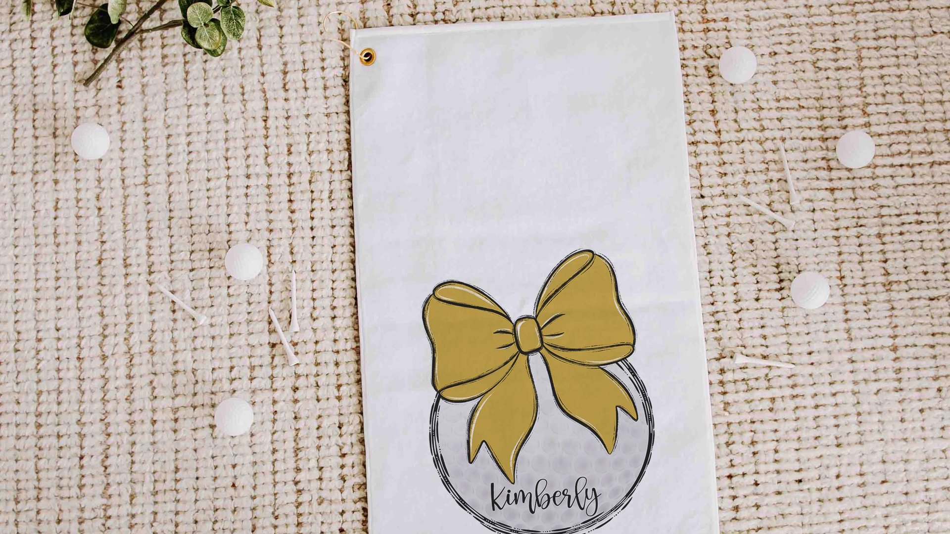 cute golf ball towel personalized girly golf towels for golf bags, gold school spirit items, golf stocking stuffers for women, golf mom era