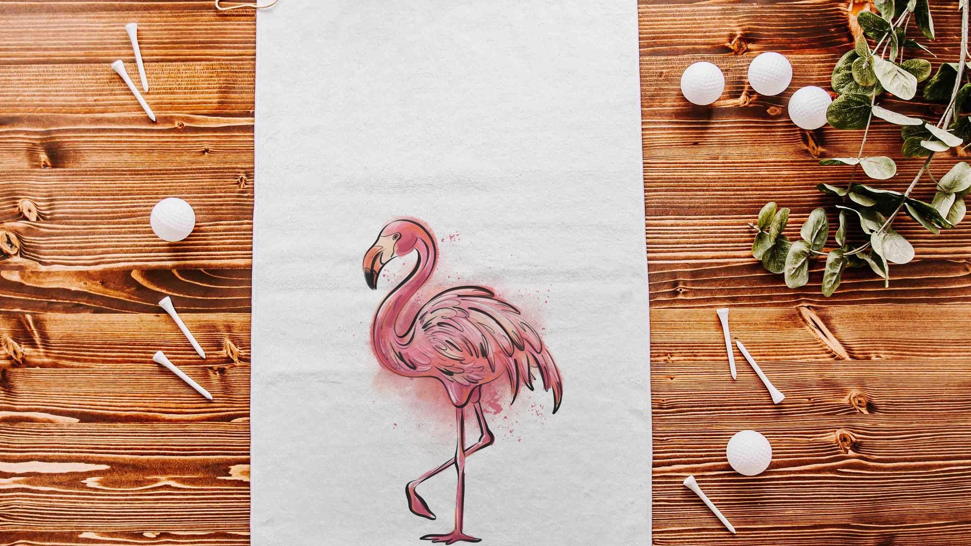 flamingo golf towel for her, golf mom gifts from daughter, golfing gear, beachy golf ball towel, cute golf Mothers day gift for wife, golfer