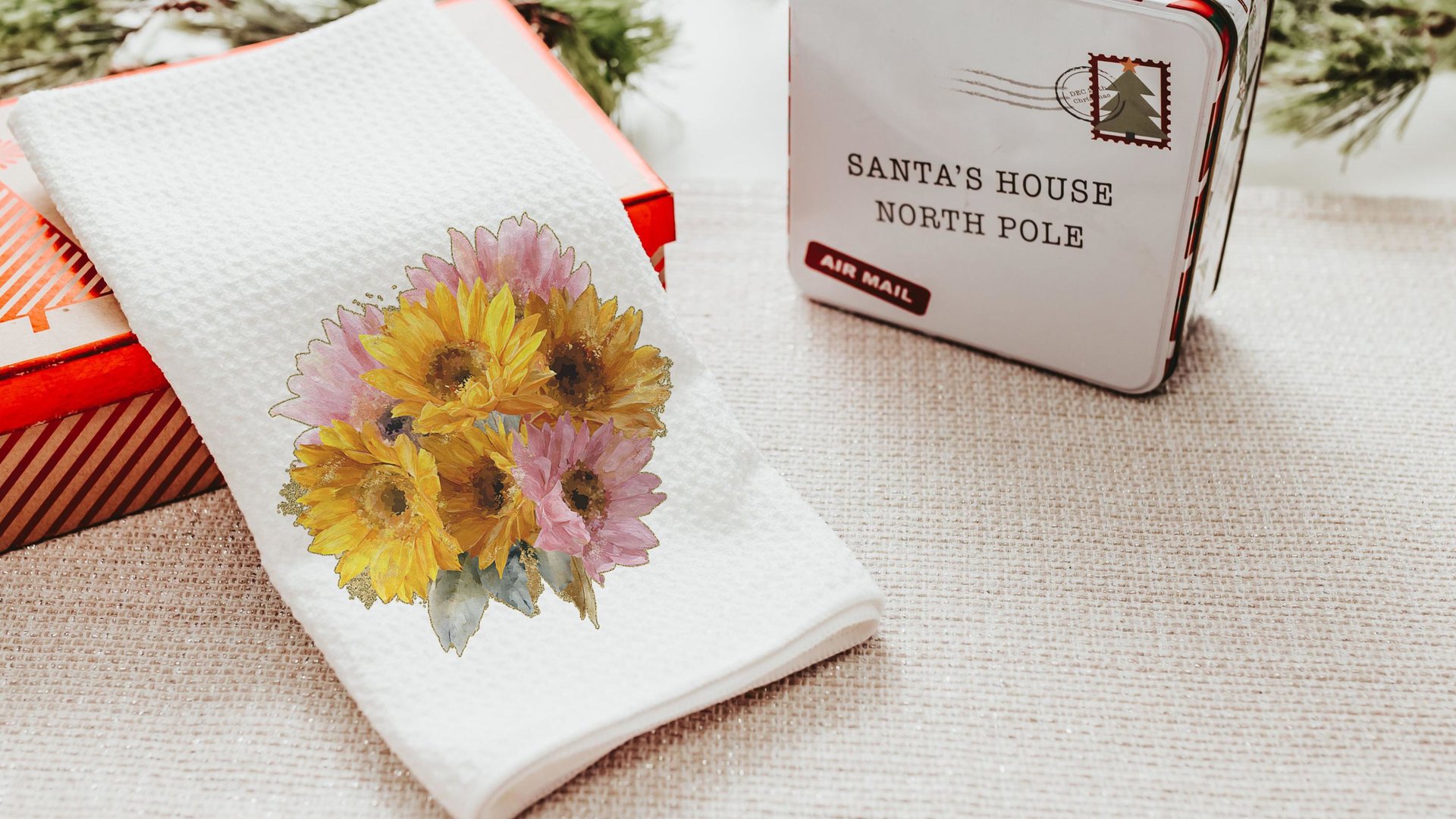 yellow daisy throw pillow for bed light pink daisy bathroom accessories, daisy gifts for women, floral kitchen towel for Mom, birth flower