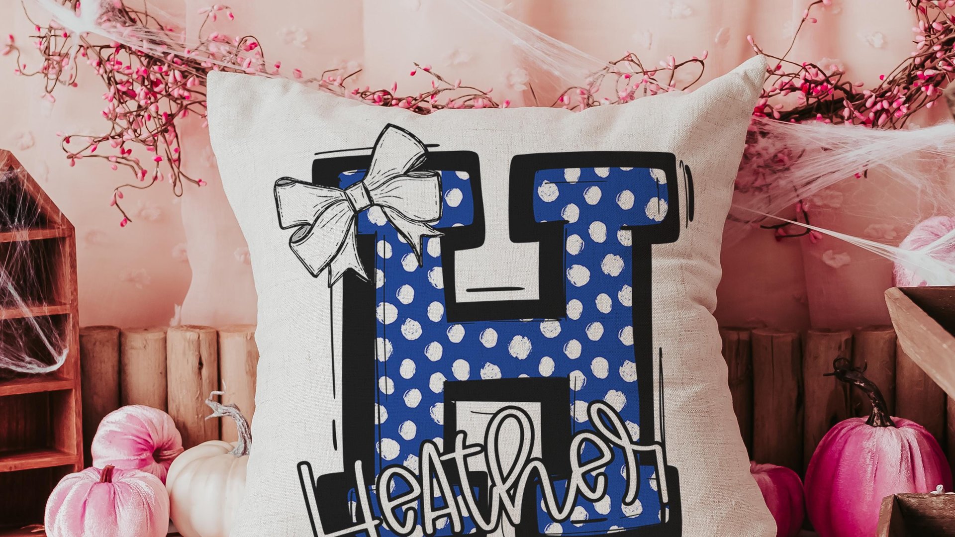 personalized initial throw pillows for couch custom Columbia blue dorm pillows for girls, secret Santa gifts for teenage girls, college