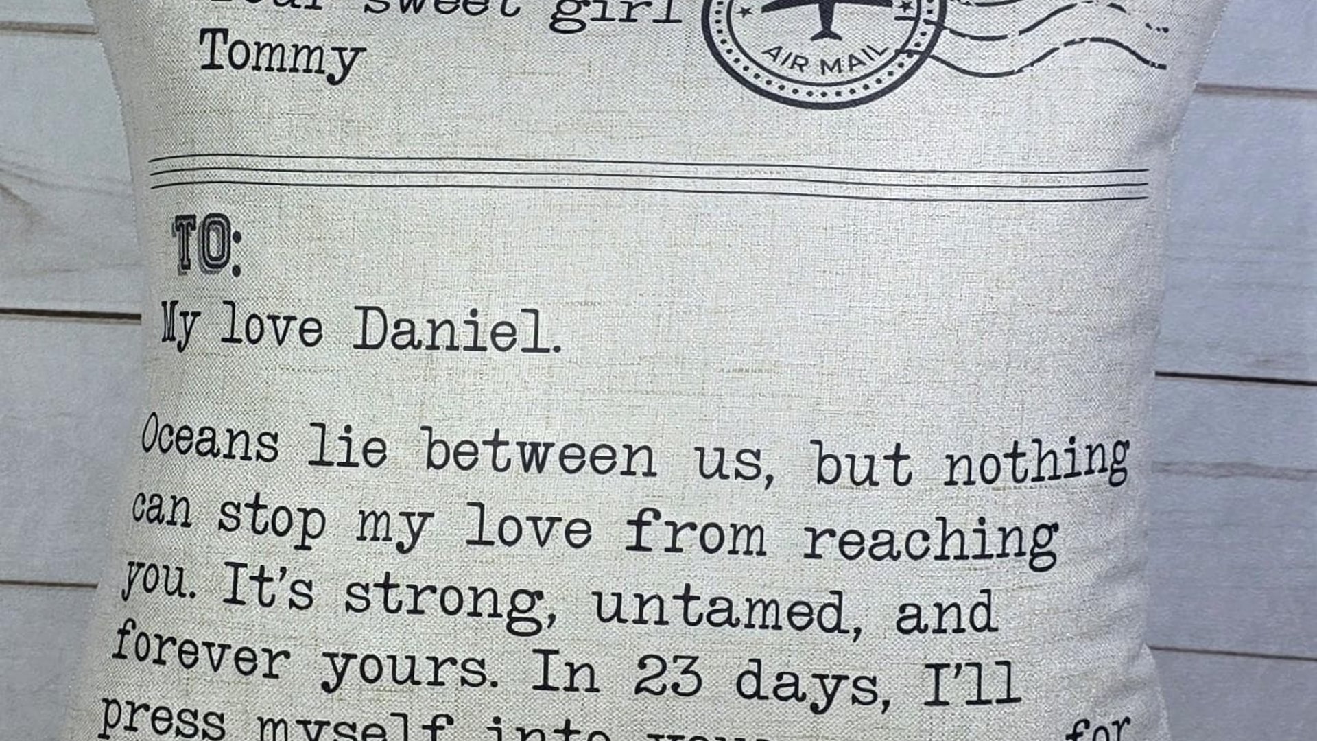 personalized hugged this pillow throw pillow for bed, traveler gifts for men, deployment gift for him, long distance relationship gift for