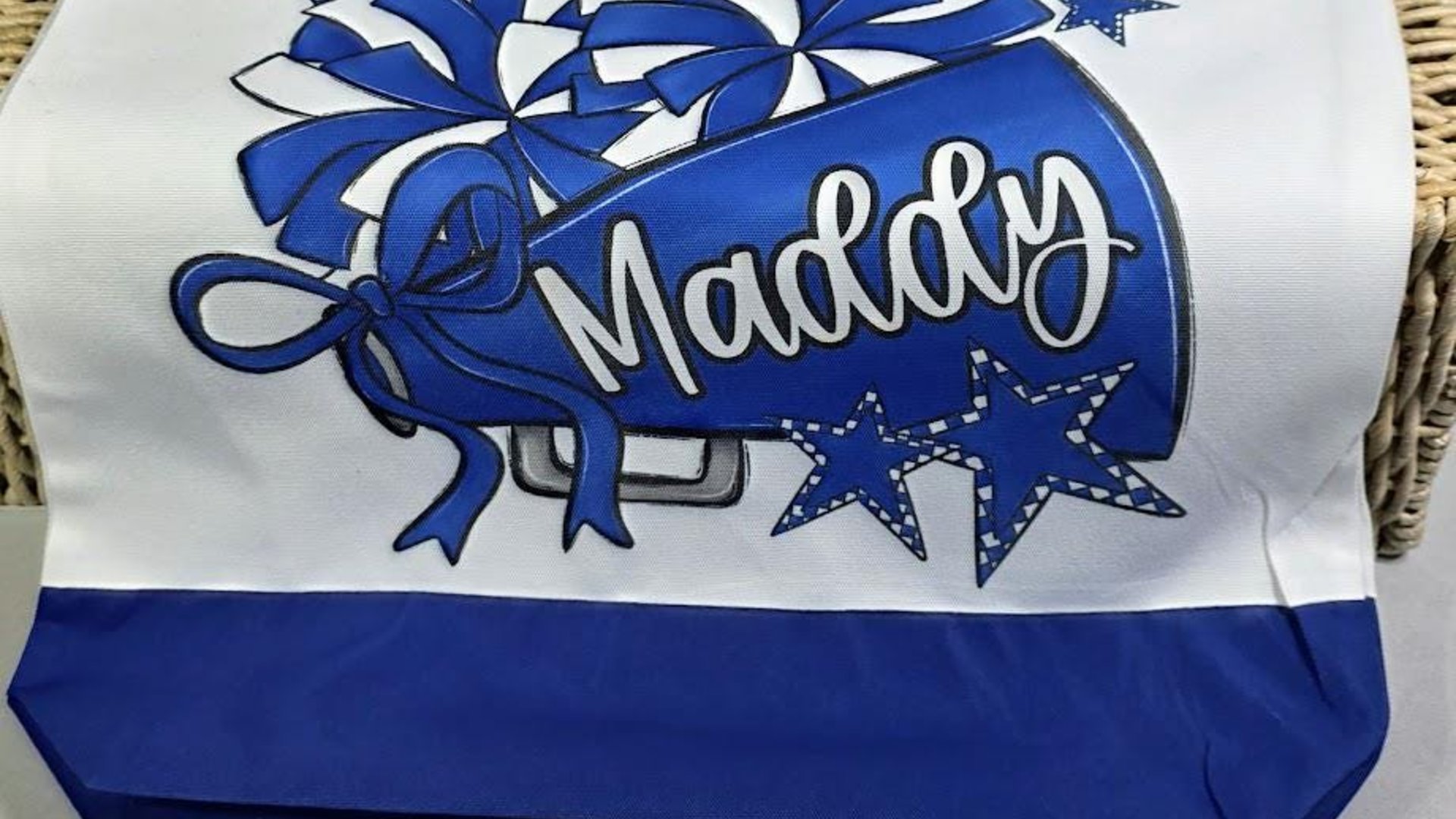 personalized cheer tote bag with name, yellow school spirit cheerleading gifts for girls, Christmas gifts for cheerleaders stocking stuffers