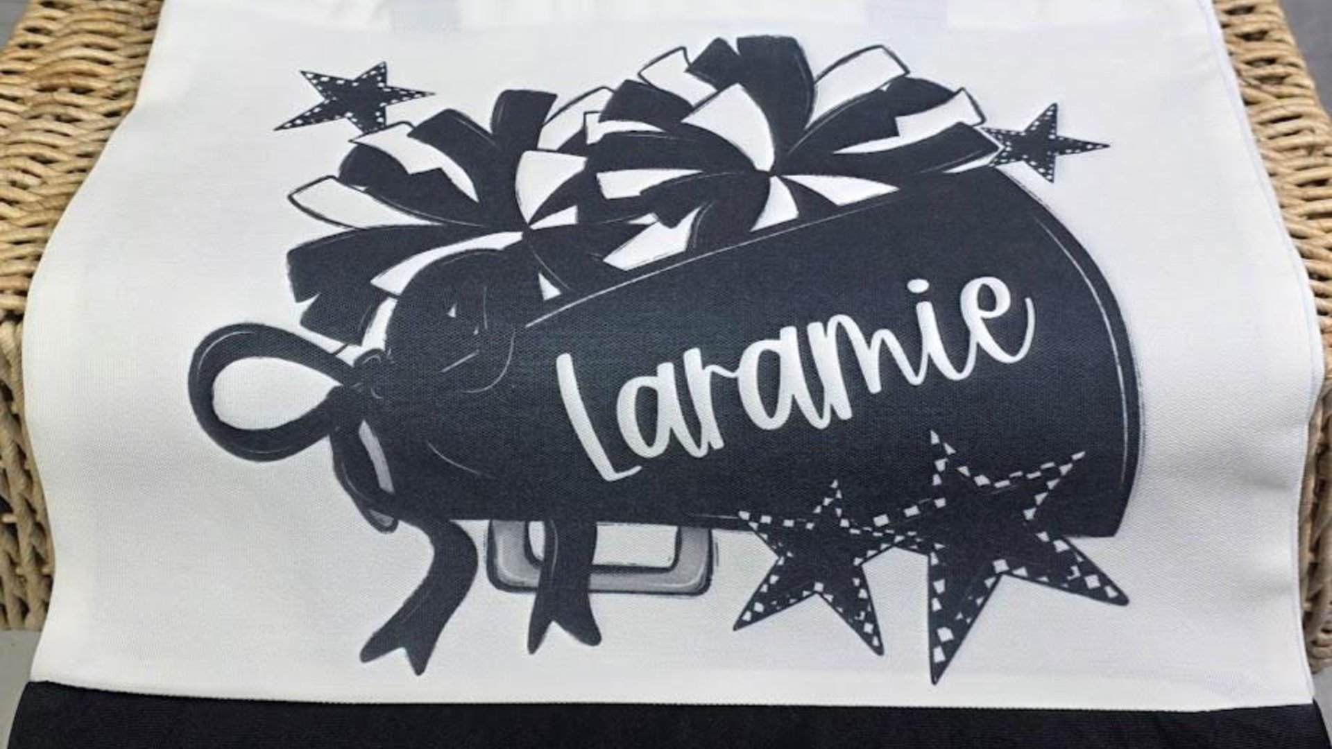 personalized cheer tote bag with name, yellow school spirit cheerleading gifts for girls, Christmas gifts for cheerleaders stocking stuffers