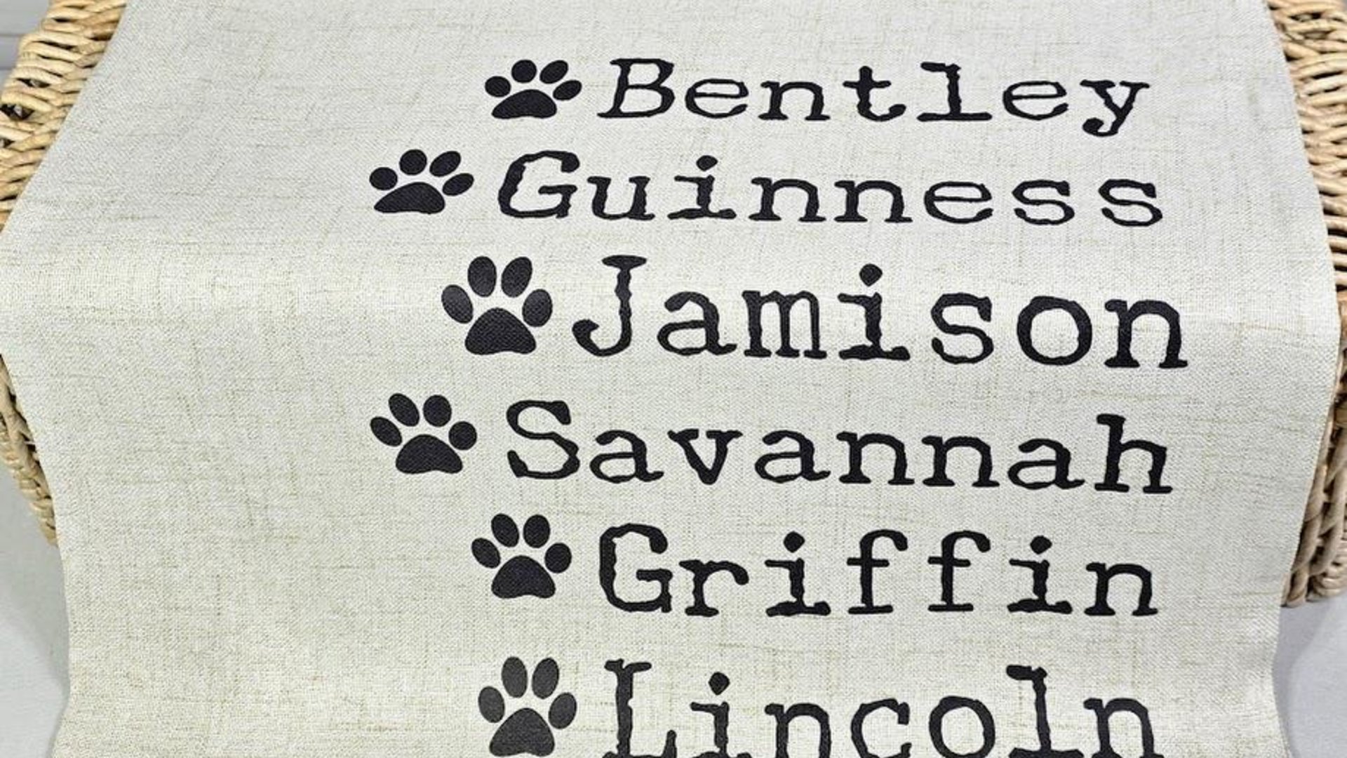 personalized family names throw pillow for bed, pet name pillow, unique anniversary gift for couple, dog parent gift, modern farmhouse decor