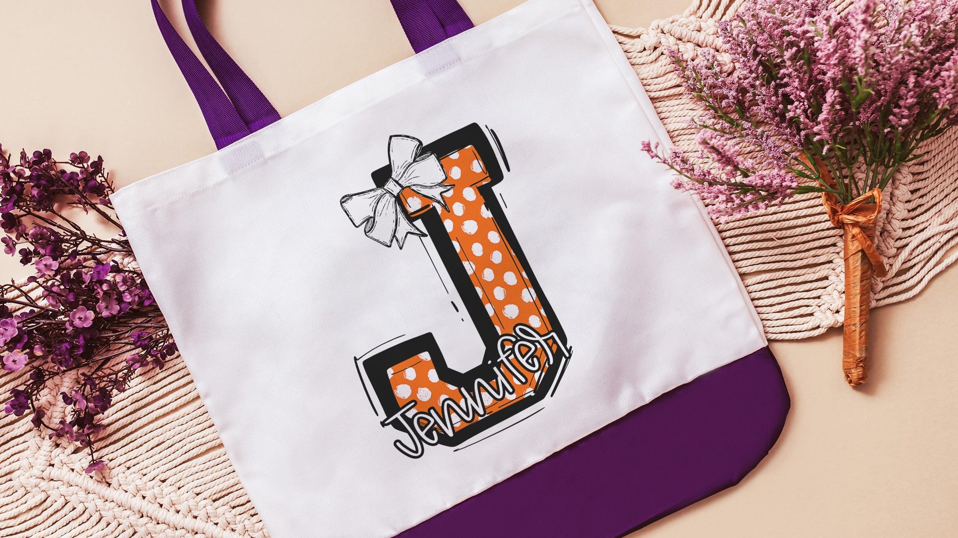 personalized initial tote bag for girlfriend, green coquette Christmas gifts for cheerleaders, custom name tote book bag for girls, secret