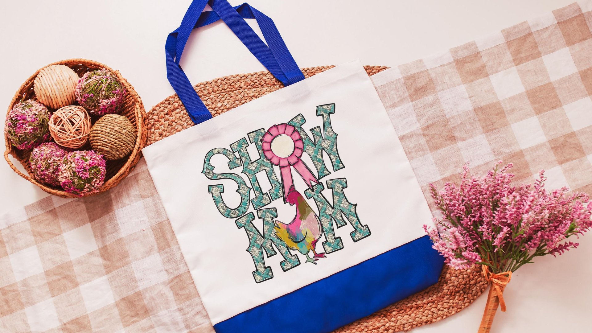 show mom chicken tote bags for women, raising chickens country girl gifts, farmers market bag for chicken mom, chicken Christmas gifts for