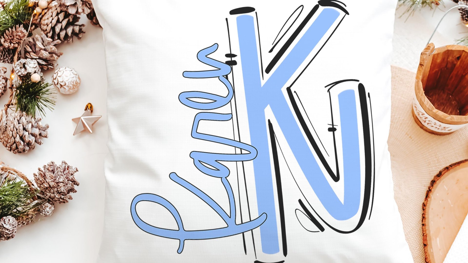 personalized initial pillows for girls, custom name throw pillow for couch red accent pillows for dorm room, teen girl gifts trendy bedroom